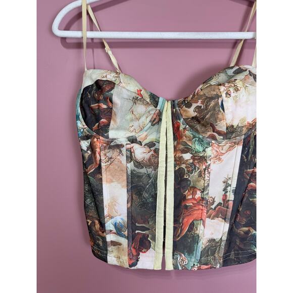 Superdown Ziva Bustier Top in Tan Multi Size Large - Picture 4 of 6